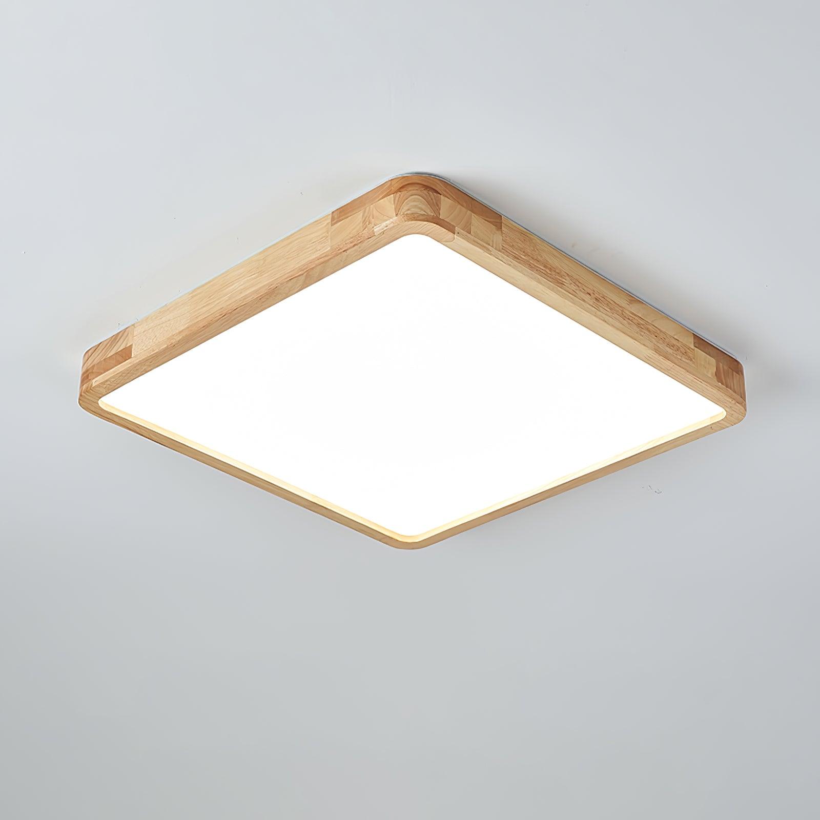 Geometric Wooden Ceiling Fixture Lighting Lobby