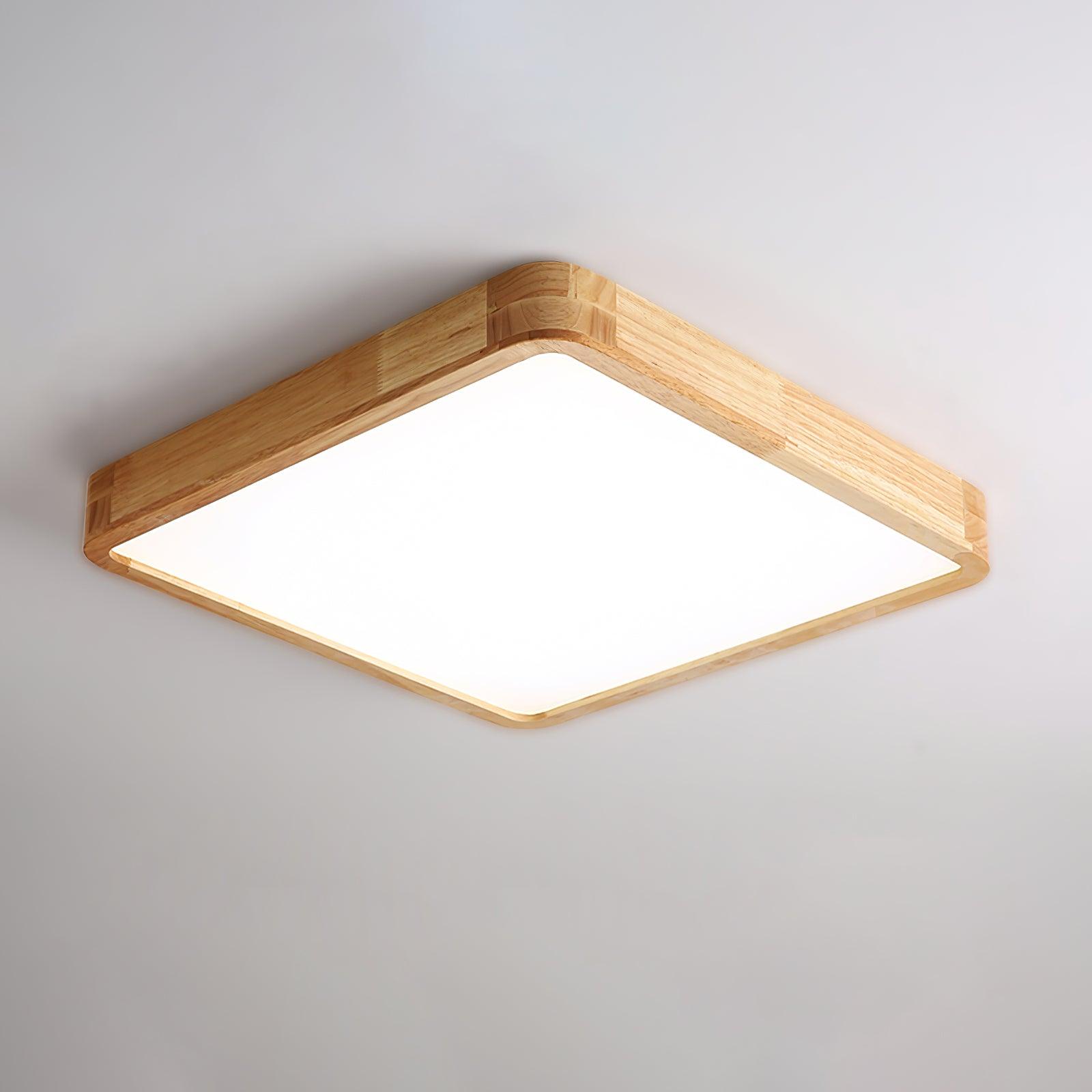 Geometric Wooden Ceiling Fixture Lighting Lobby