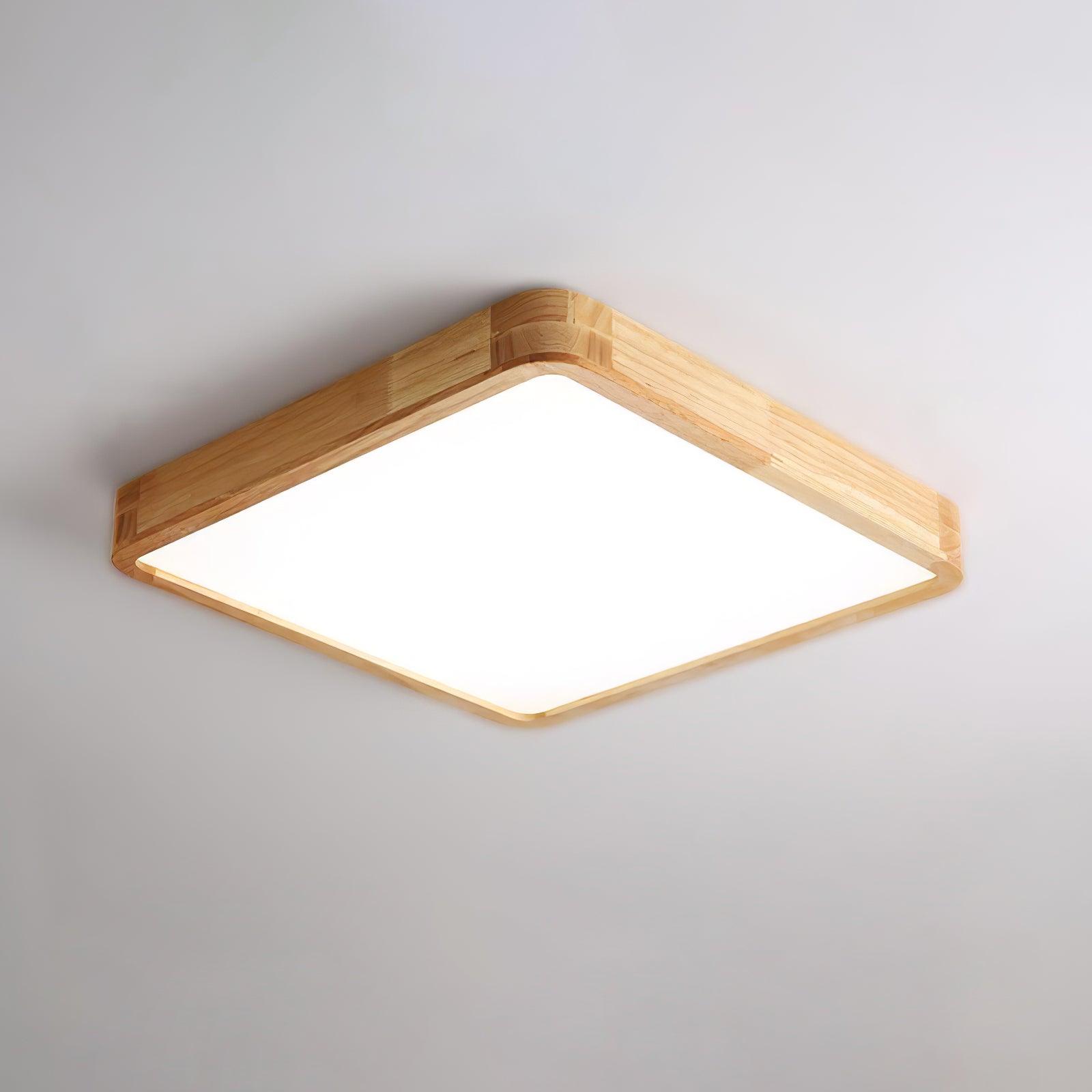 Geometric Wooden Ceiling Fixture Lighting Lobby