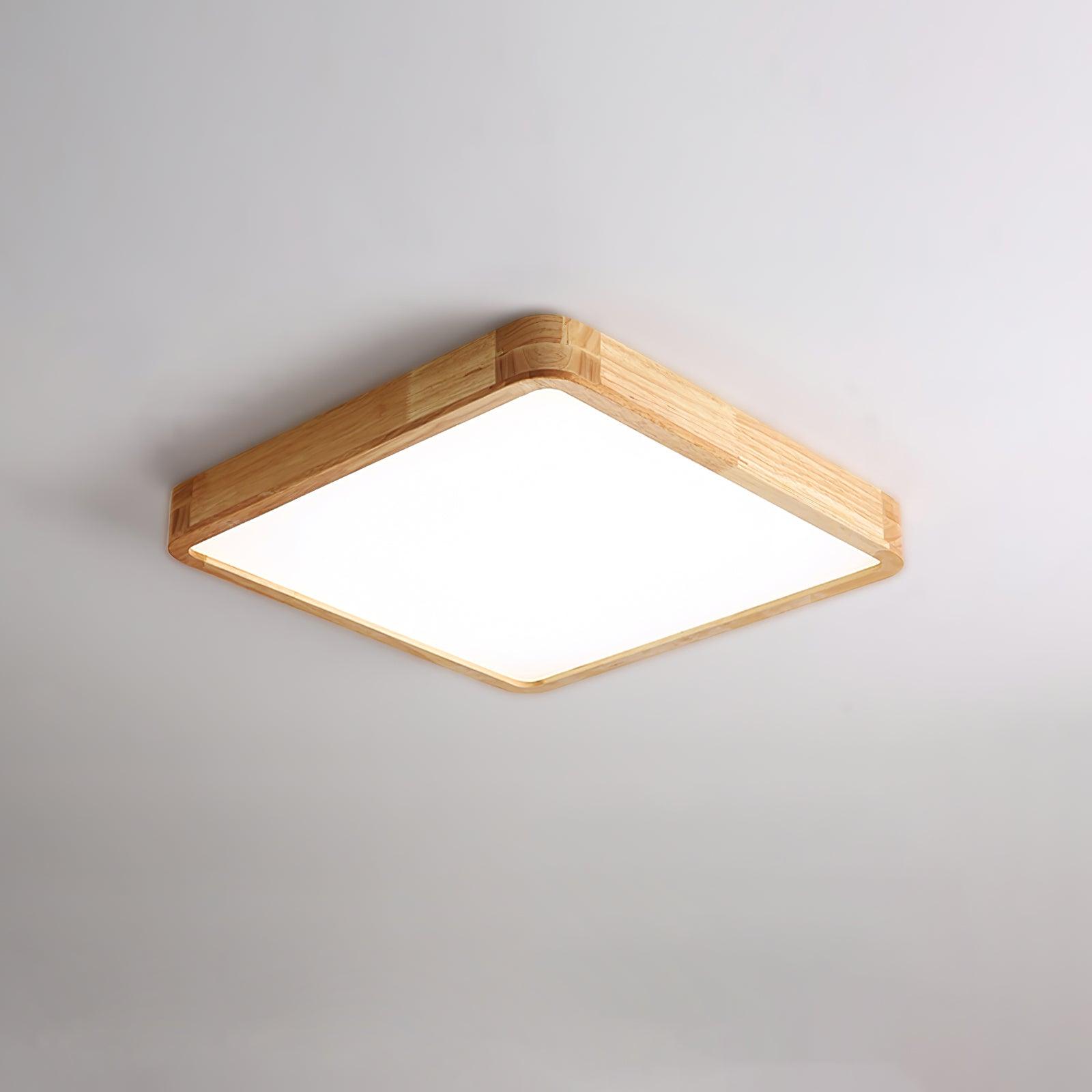 Geometric Wooden Ceiling Fixture Lighting Lobby