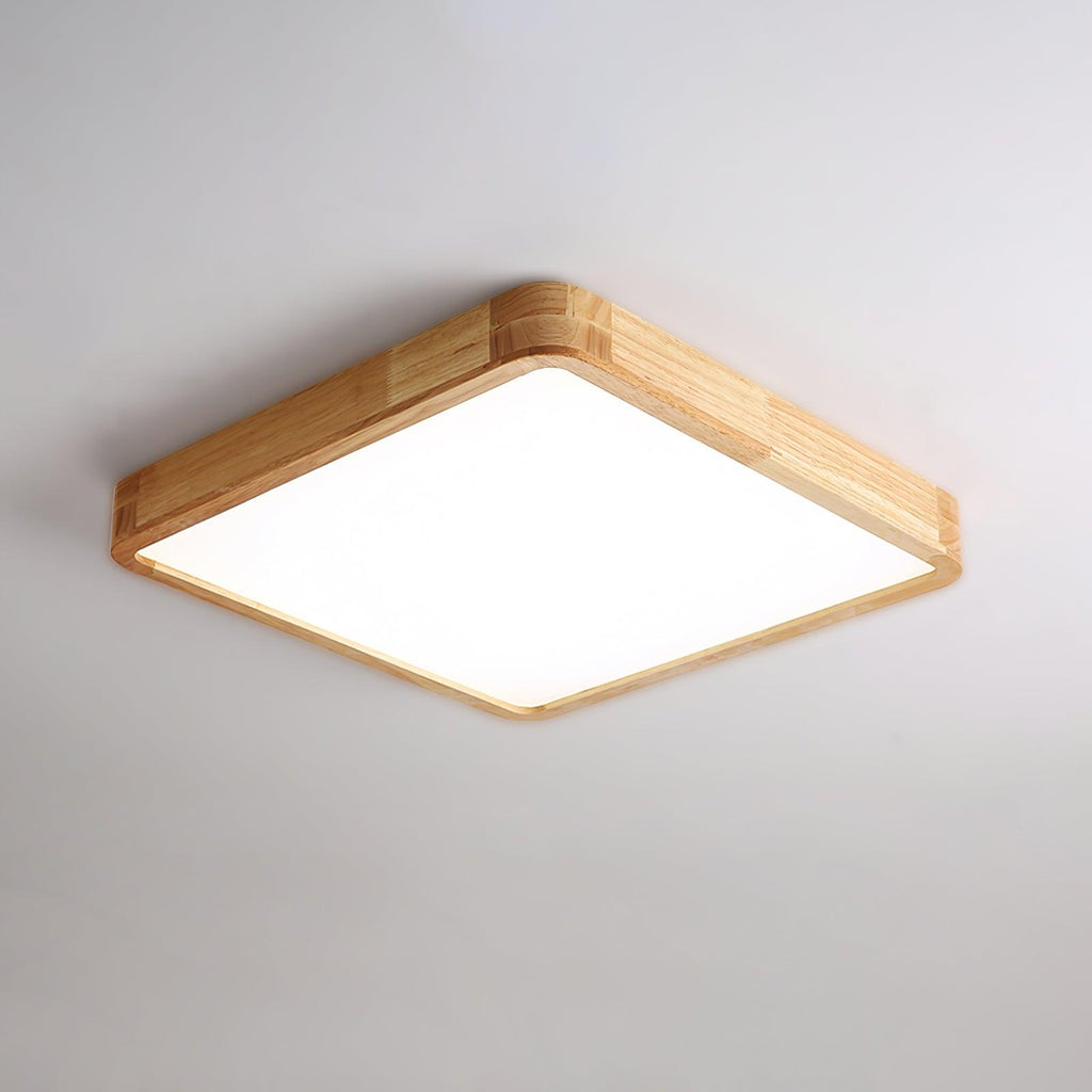 Geometric Wooden Ceiling Fixture Lighting Lobby