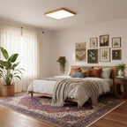Geometric Wooden Ceiling Fixture Lighting Lobby