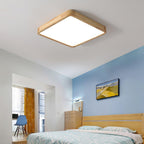 Geometric Wooden Ceiling Fixture Lighting Lobby