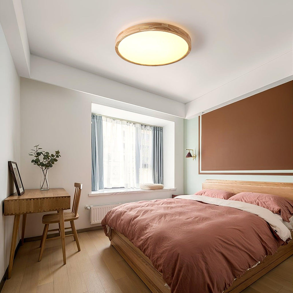 Geometric Wooden Ceiling Fixture Lighting Lobby