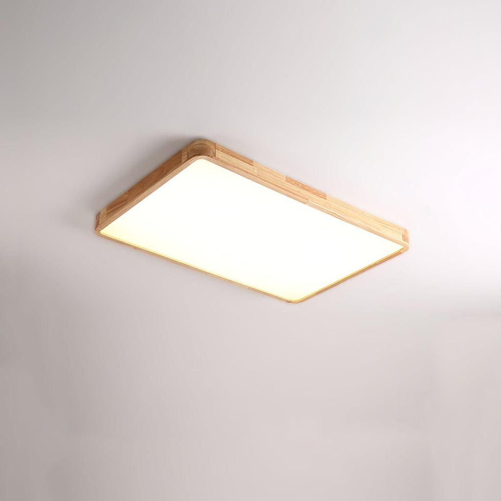 Geometric Wooden Ceiling Fixture Lighting Lobby