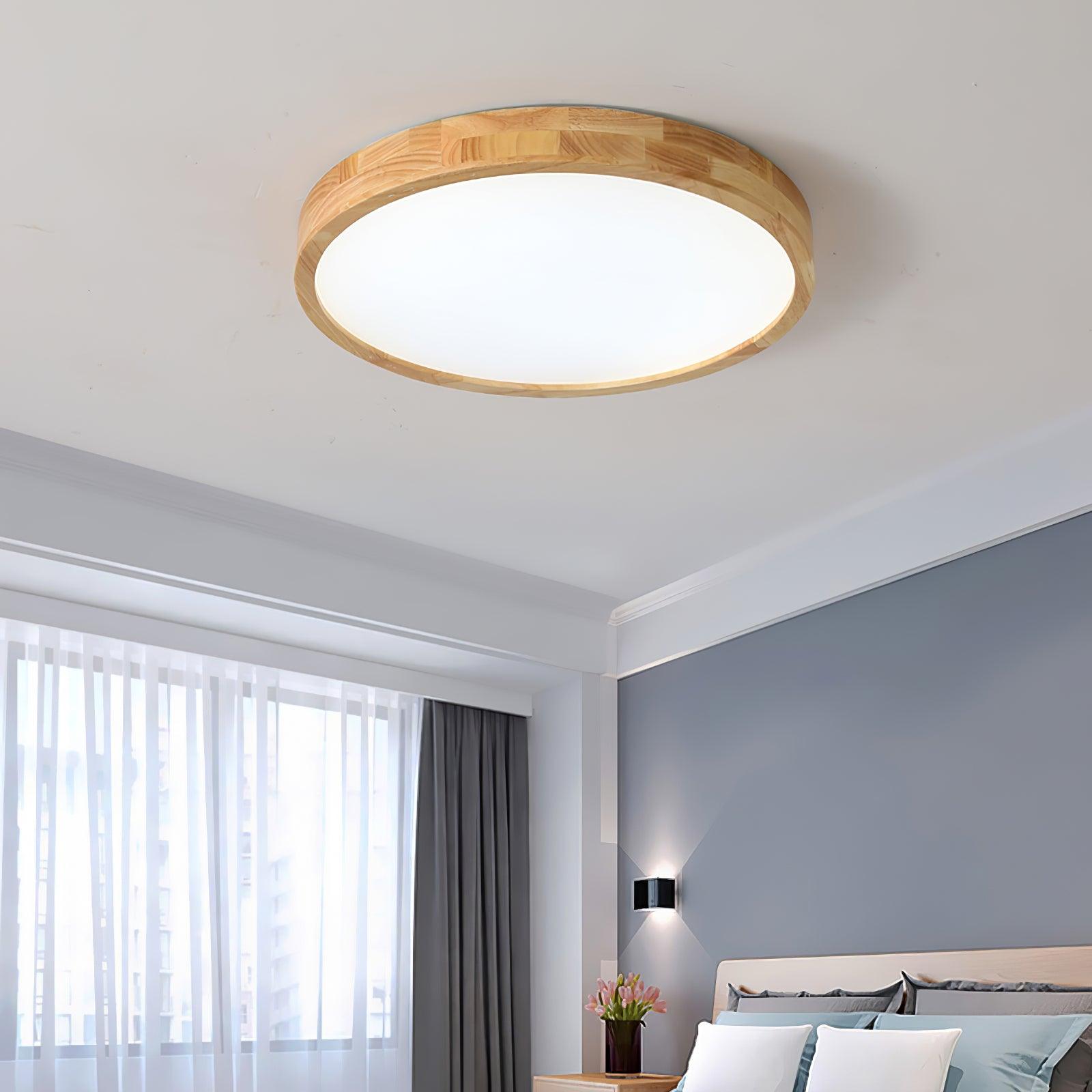 Geometric Wooden Ceiling Fixture Lighting Lobby