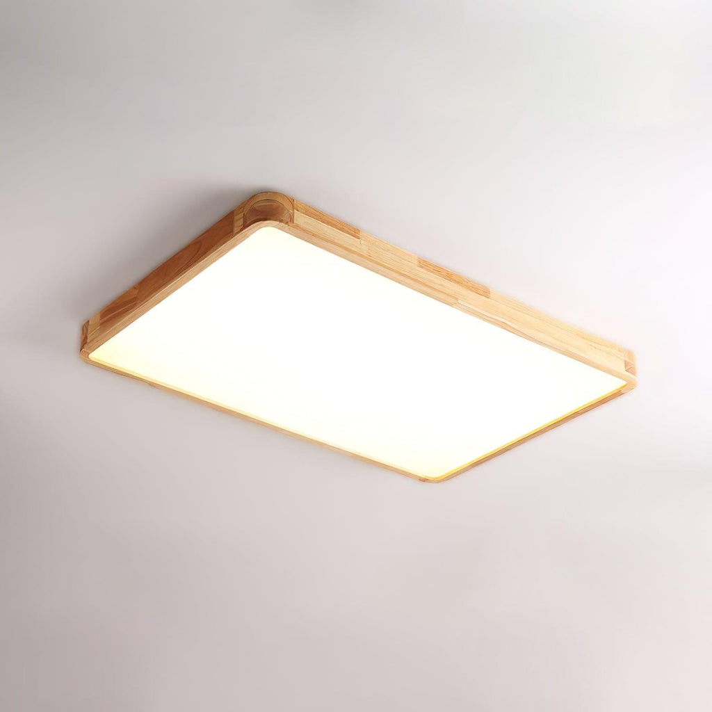 Geometric Wooden Ceiling Fixture Lighting Lobby