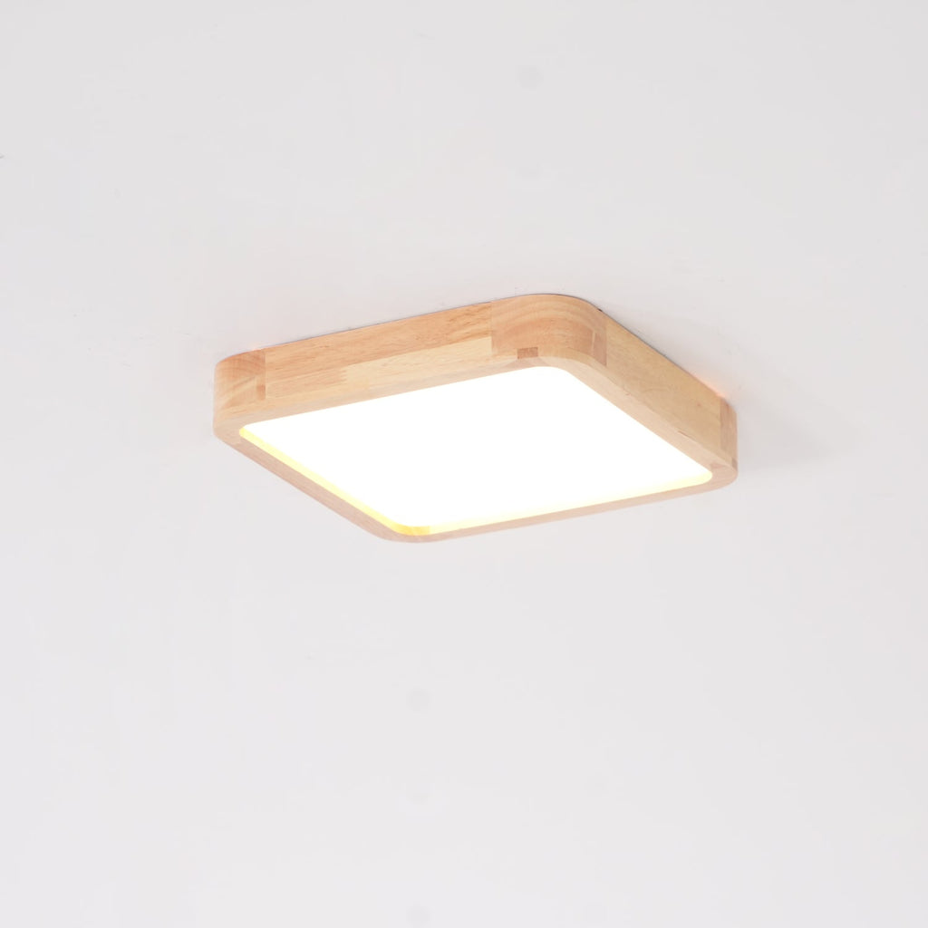Geometric Wooden Ceiling Fixture Lighting Lobby