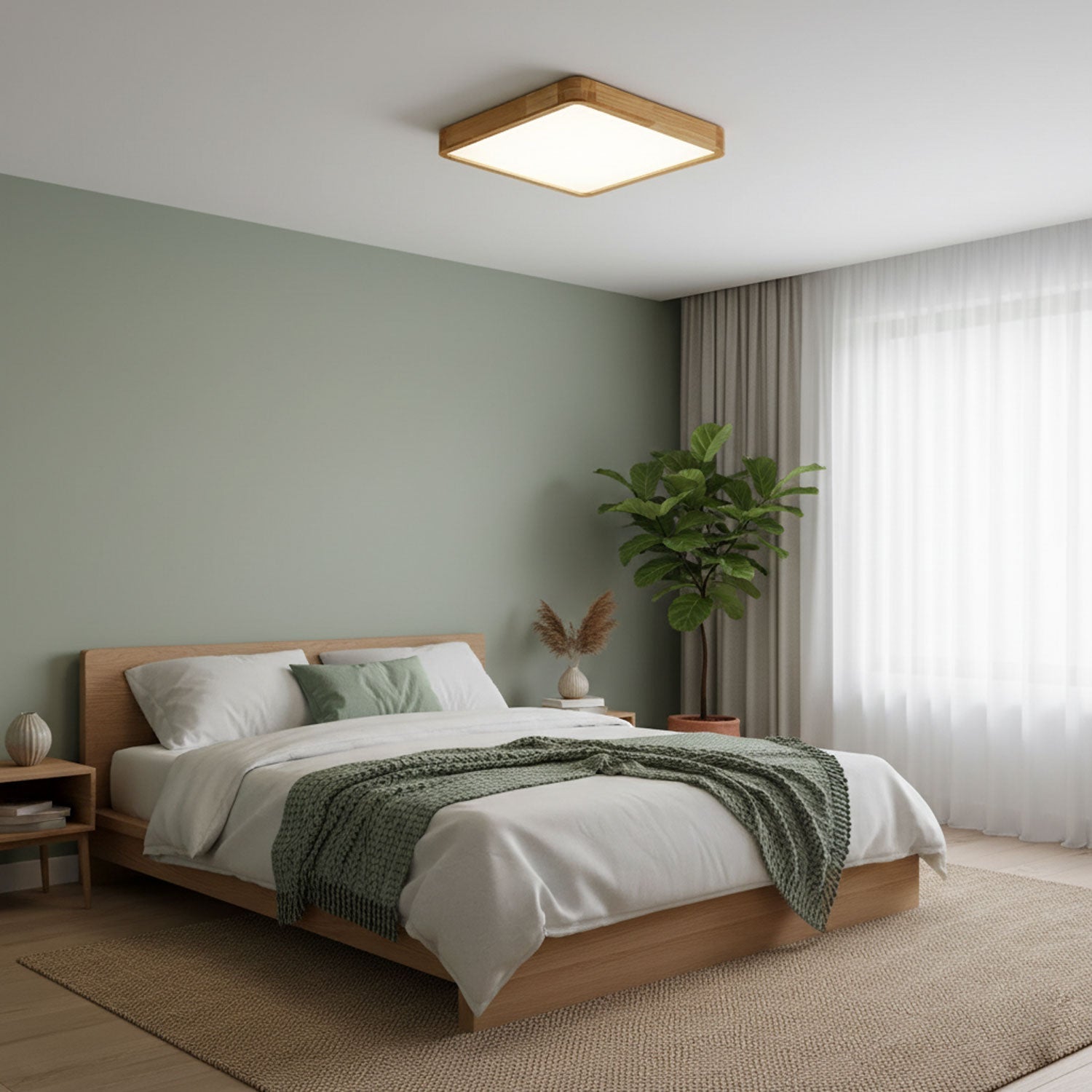 Geometric Wooden Ceiling Fixture Lighting Lobby