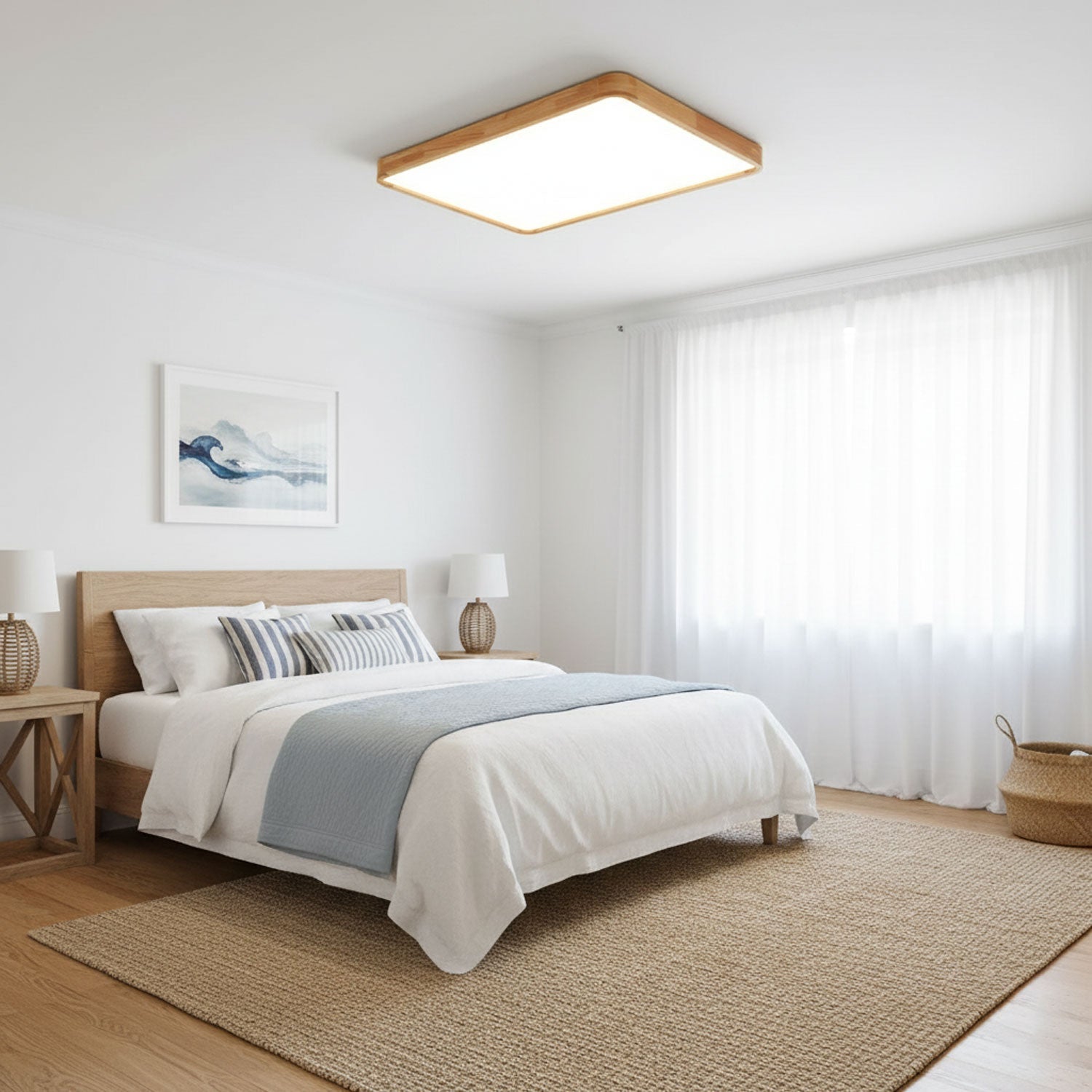 Geometric Wooden Ceiling Fixture Lighting Lobby