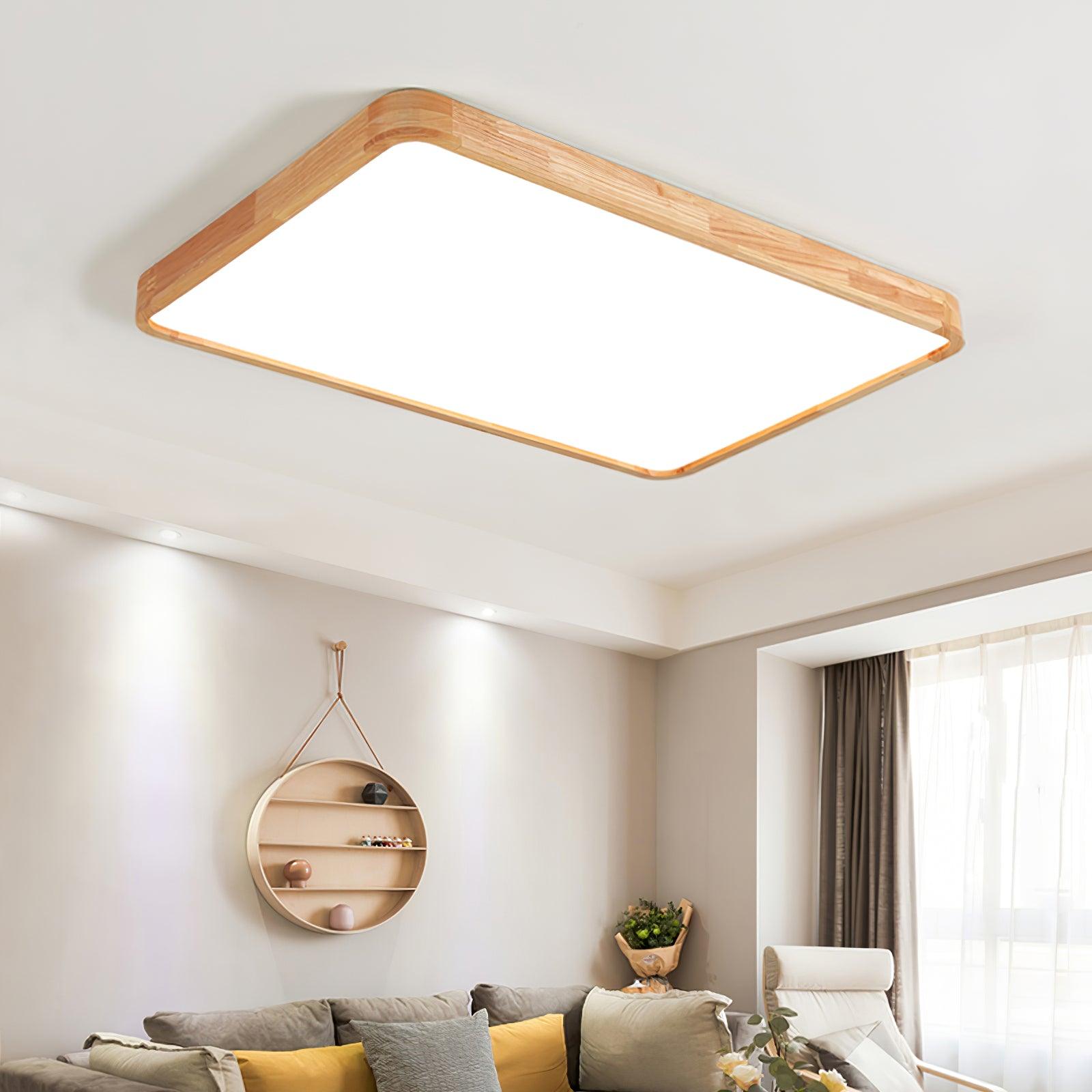 Geometric Wooden Ceiling Fixture Lighting Lobby
