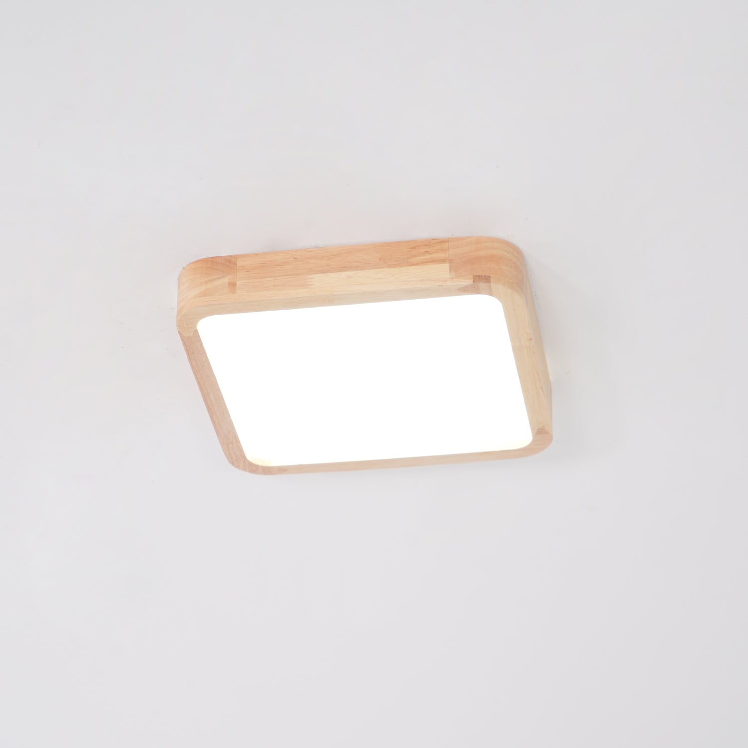 Geometric Wooden Ceiling Fixture Lighting Lobby