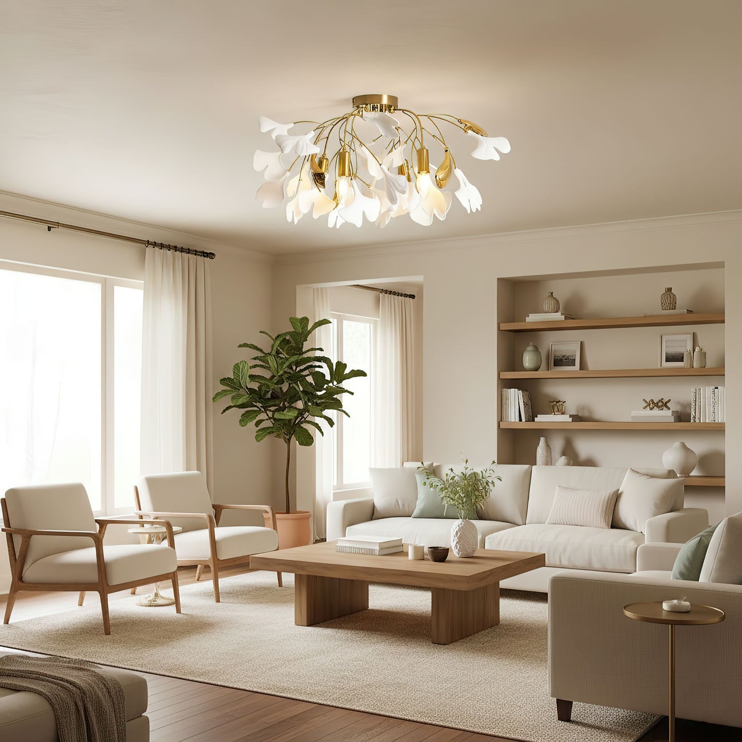 Gingko Ceiling Light Lighting Lobby