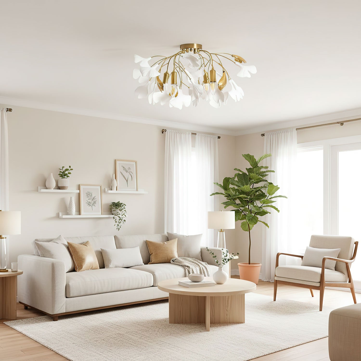 Gingko Ceiling Light Lighting Lobby