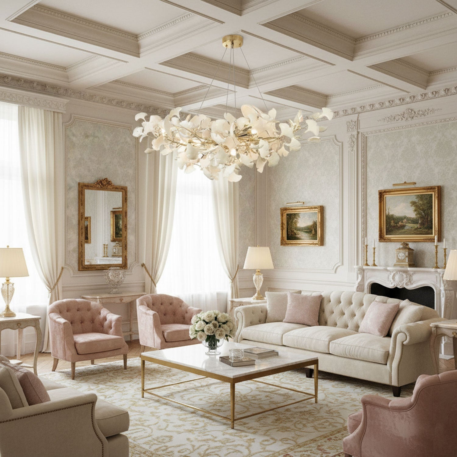 Gingko Ceiling Pendant B Lighting Lobby
