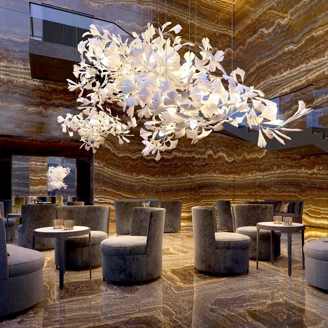 Gingko Ceiling Pendant B Lighting Lobby