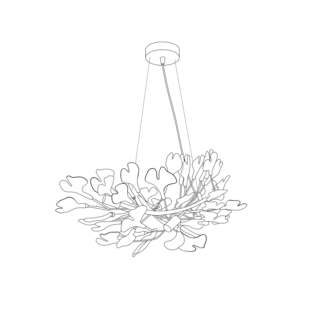 Gingko Ceiling Pendant B Lighting Lobby