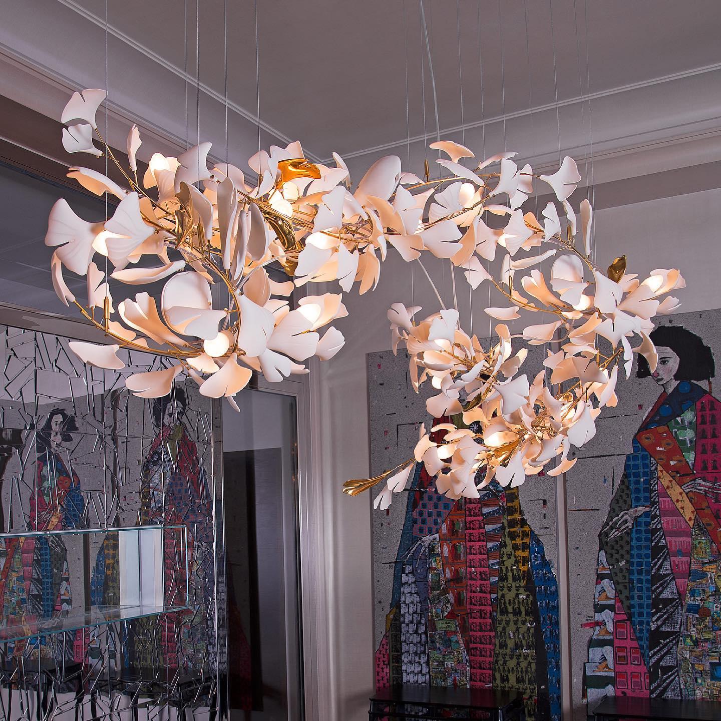 Gingko Ceiling Suspension A Lighting Lobby