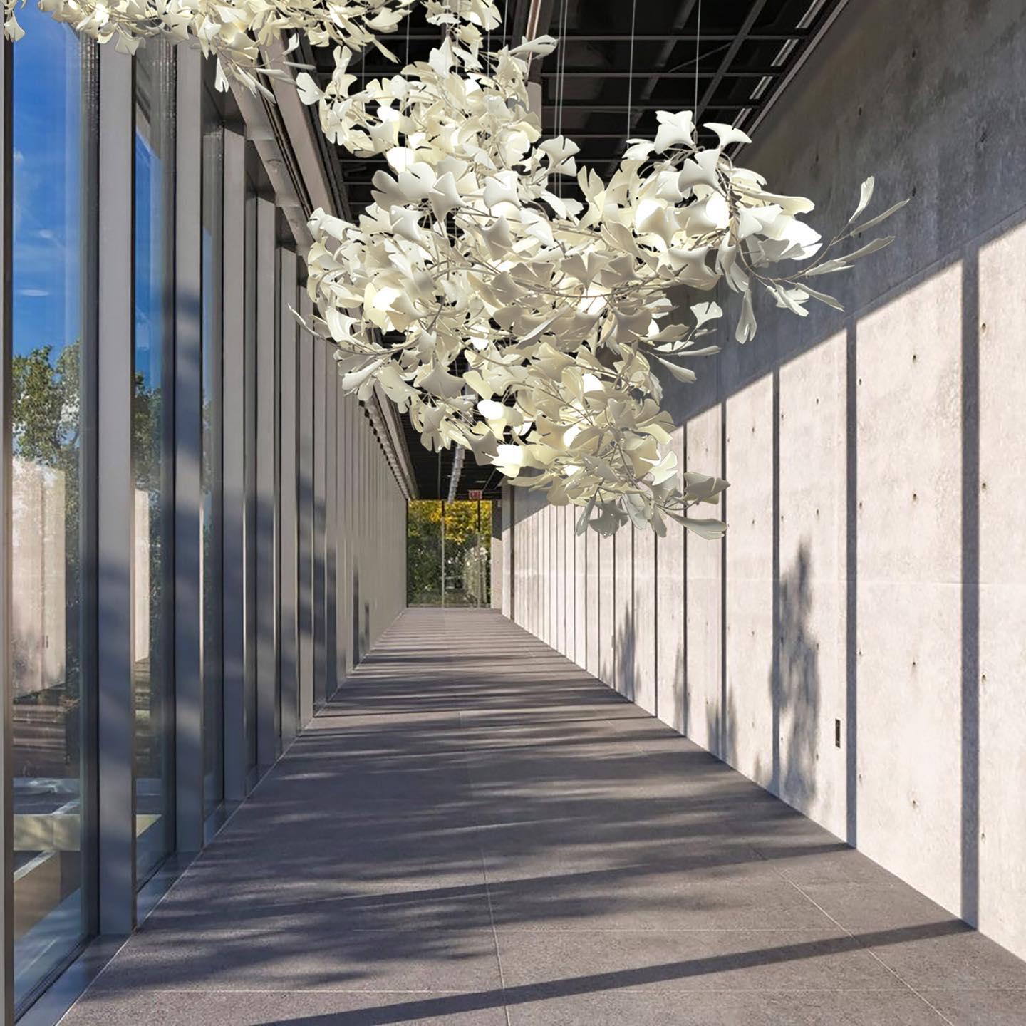 Gingko Ceiling Suspension A Lighting Lobby