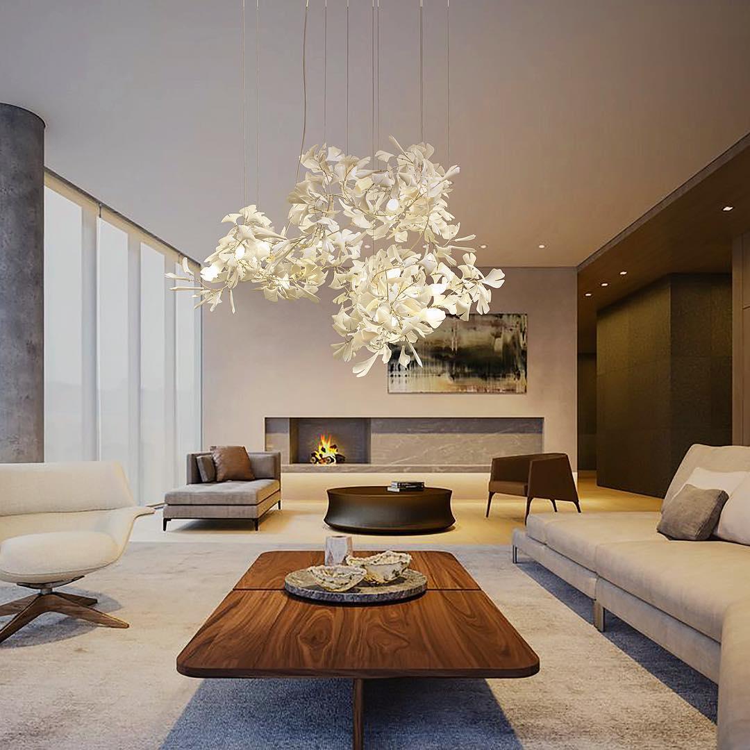 Gingko Ceiling Suspension A Lighting Lobby