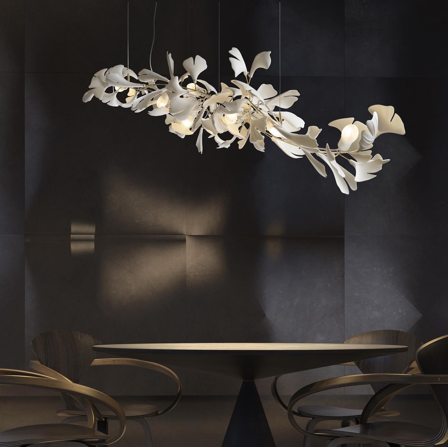 Gingko Ceiling Suspension A Lighting Lobby