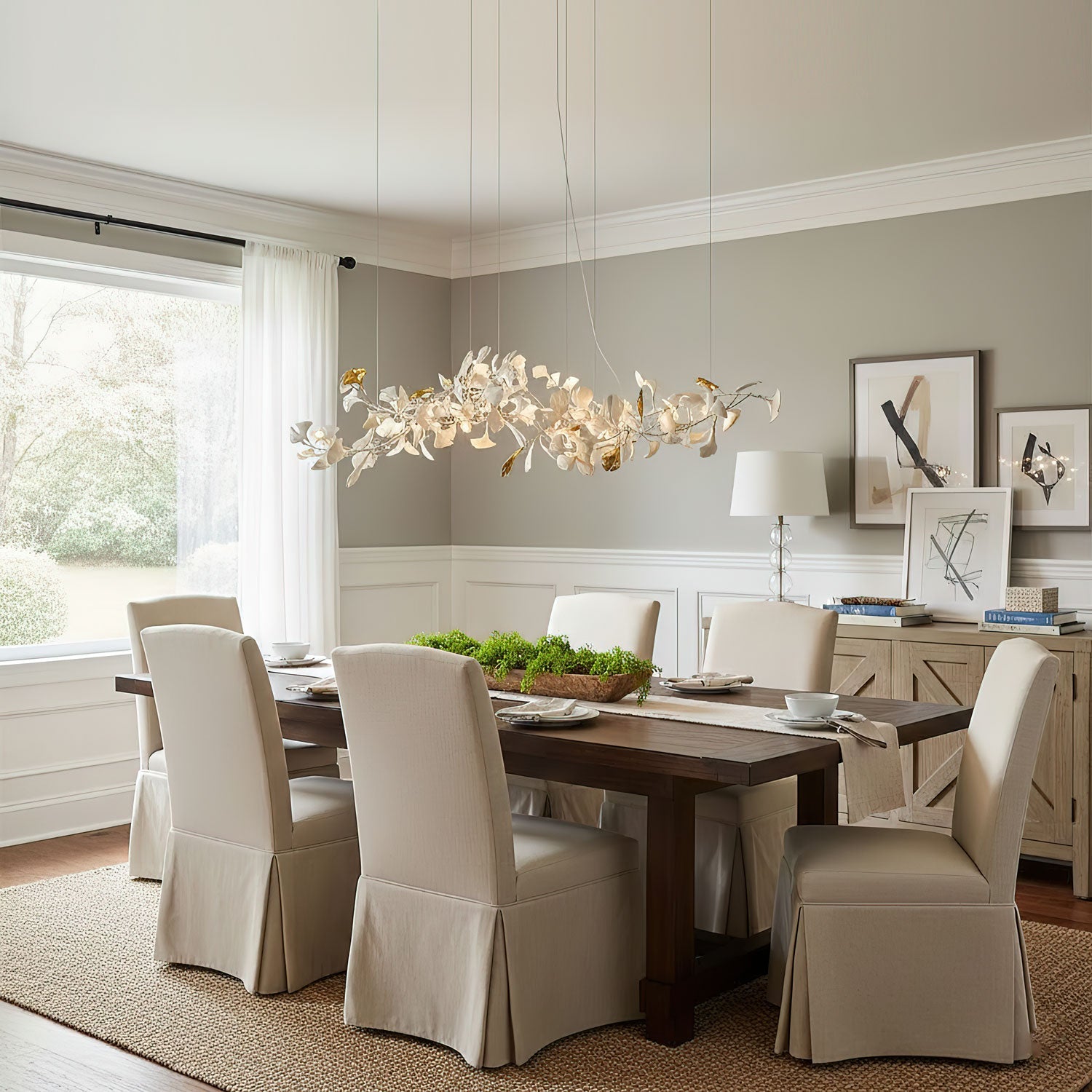 Gingko Ceiling Suspension E Lighting Lobby