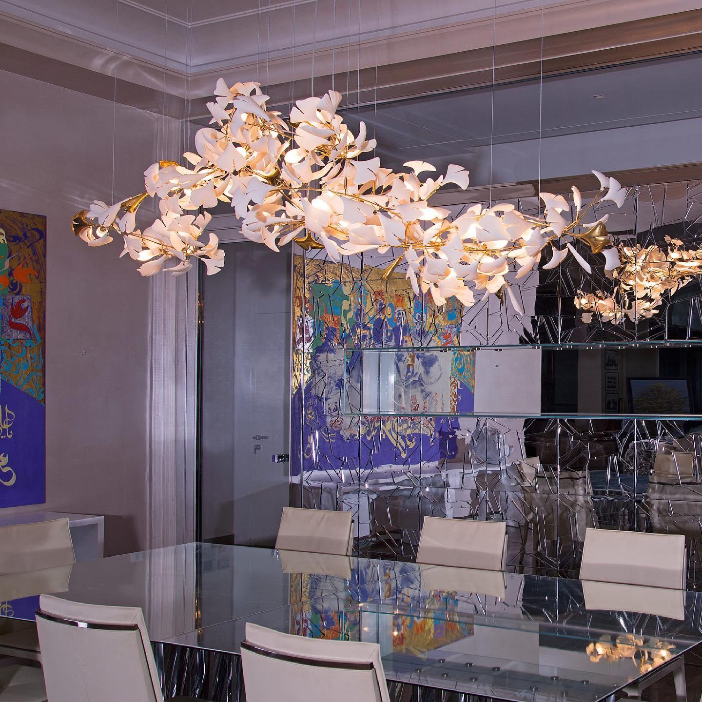 Gingko Ceiling Suspension E Lighting Lobby
