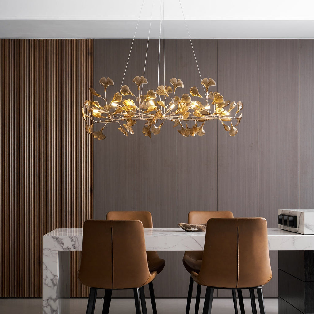 Ginkgo Leaf Acrylic Ceiling Light Lighting Lobby