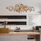 Ginkgo Leaf Acrylic Ceiling Light Lighting Lobby