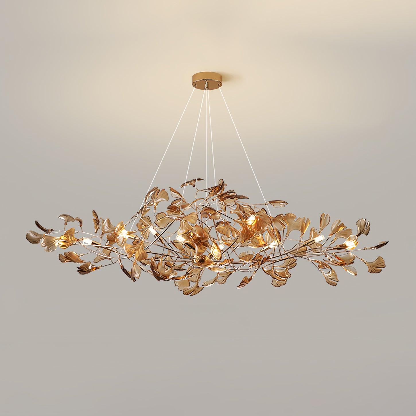 Ginkgo Leaf Acrylic Ceiling Light Lighting Lobby