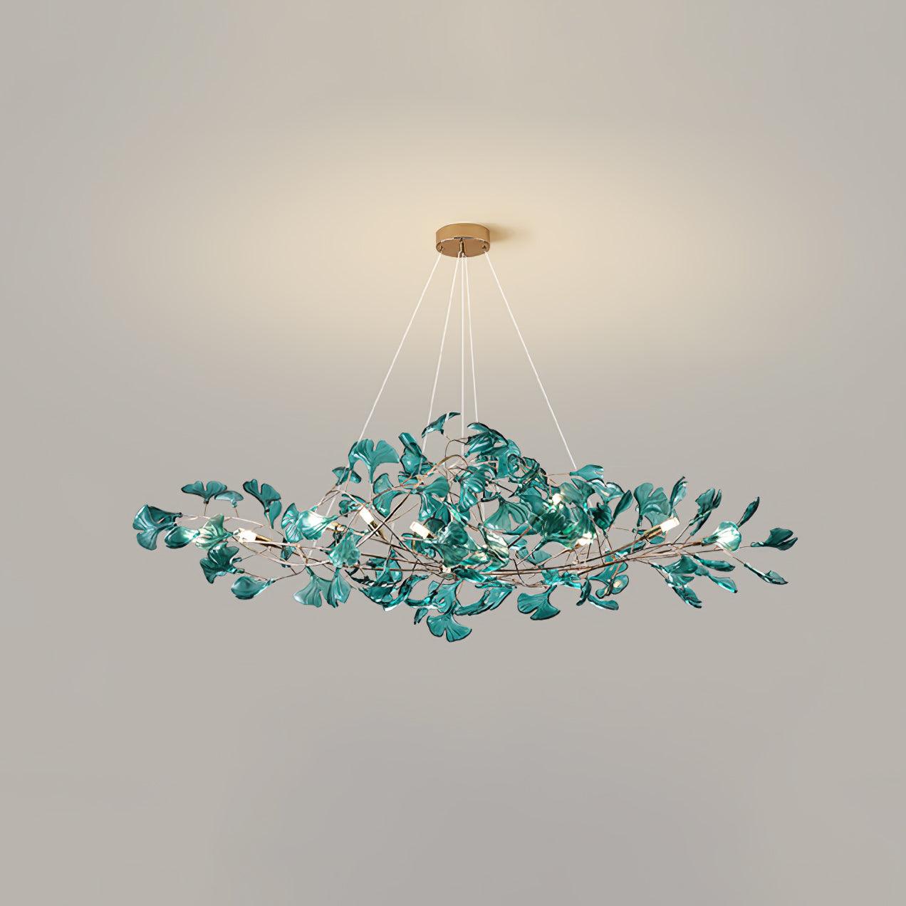 Ginkgo Leaf Acrylic Ceiling Light Lighting Lobby