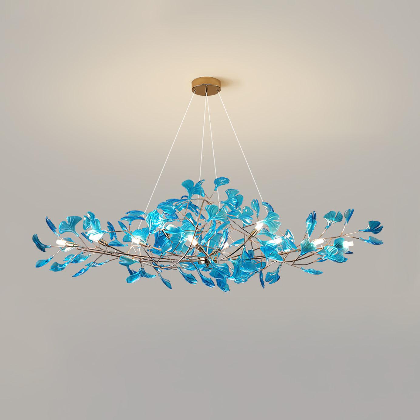 Ginkgo Leaf Acrylic Ceiling Light Lighting Lobby