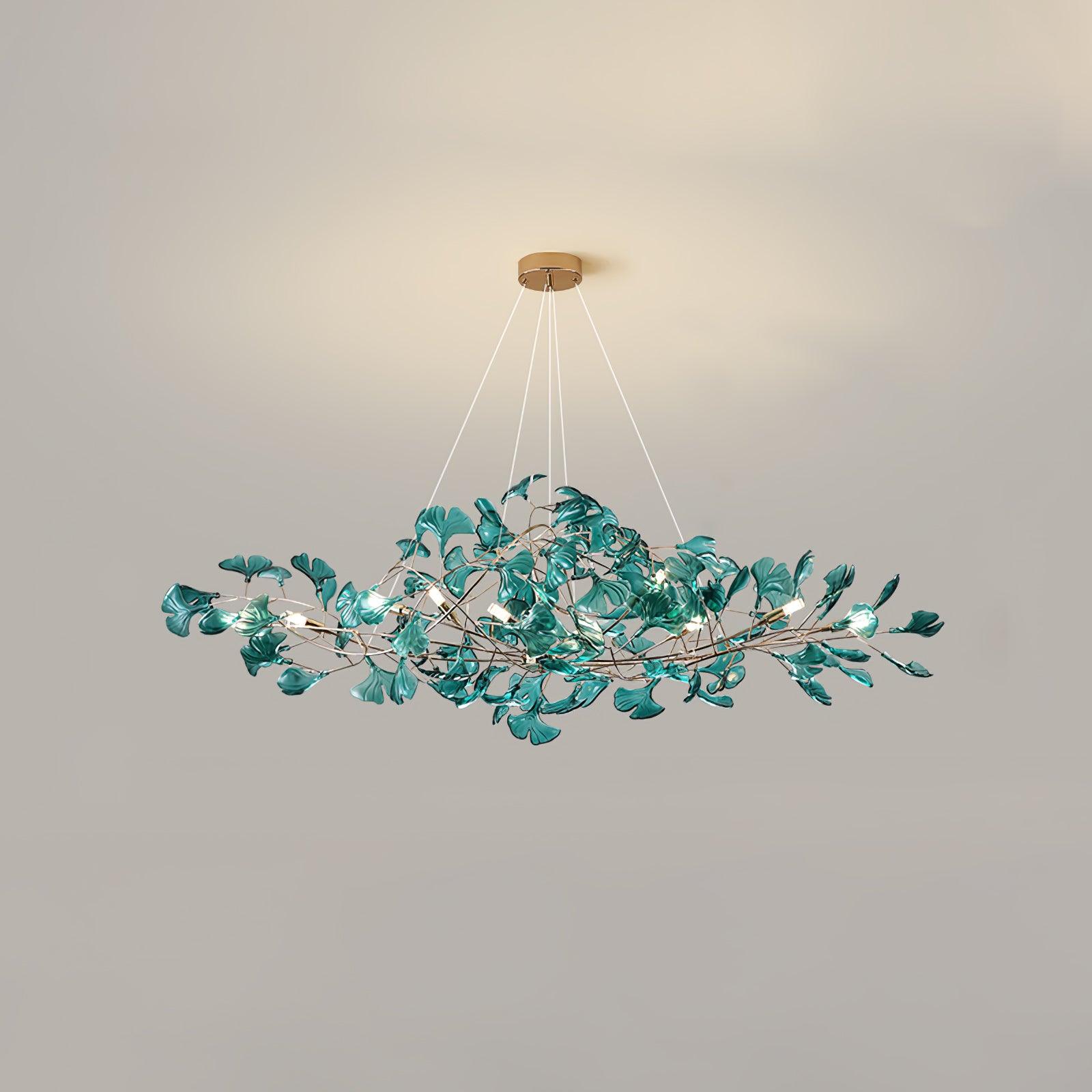 Ginkgo Leaf Acrylic Ceiling Light Lighting Lobby