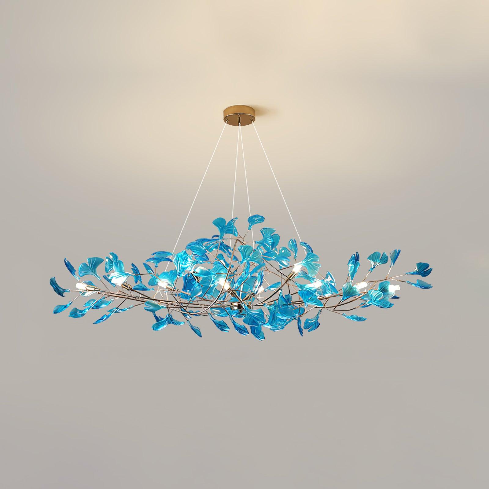 Ginkgo Leaf Acrylic Ceiling Light Lighting Lobby