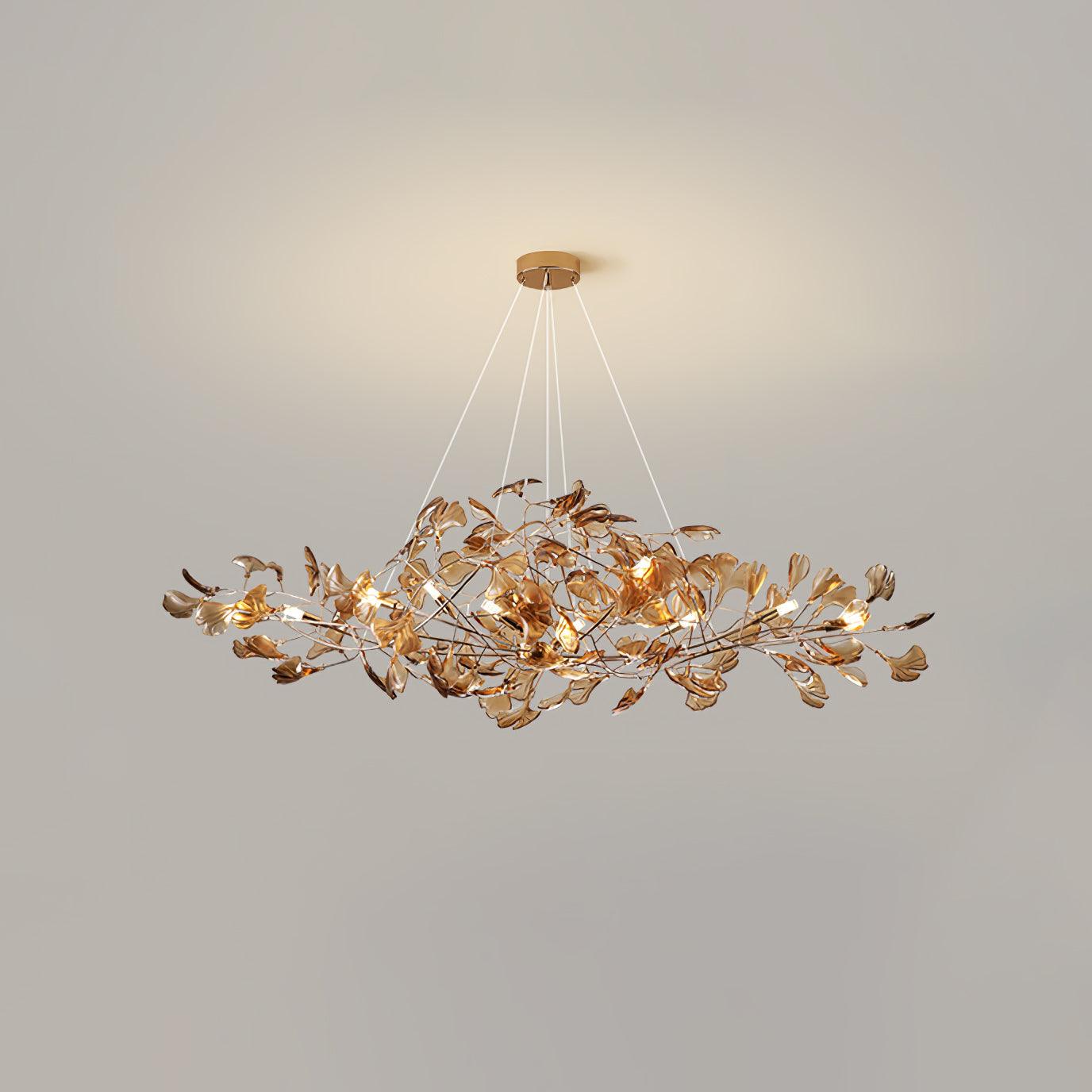 Ginkgo Leaf Acrylic Ceiling Light Lighting Lobby