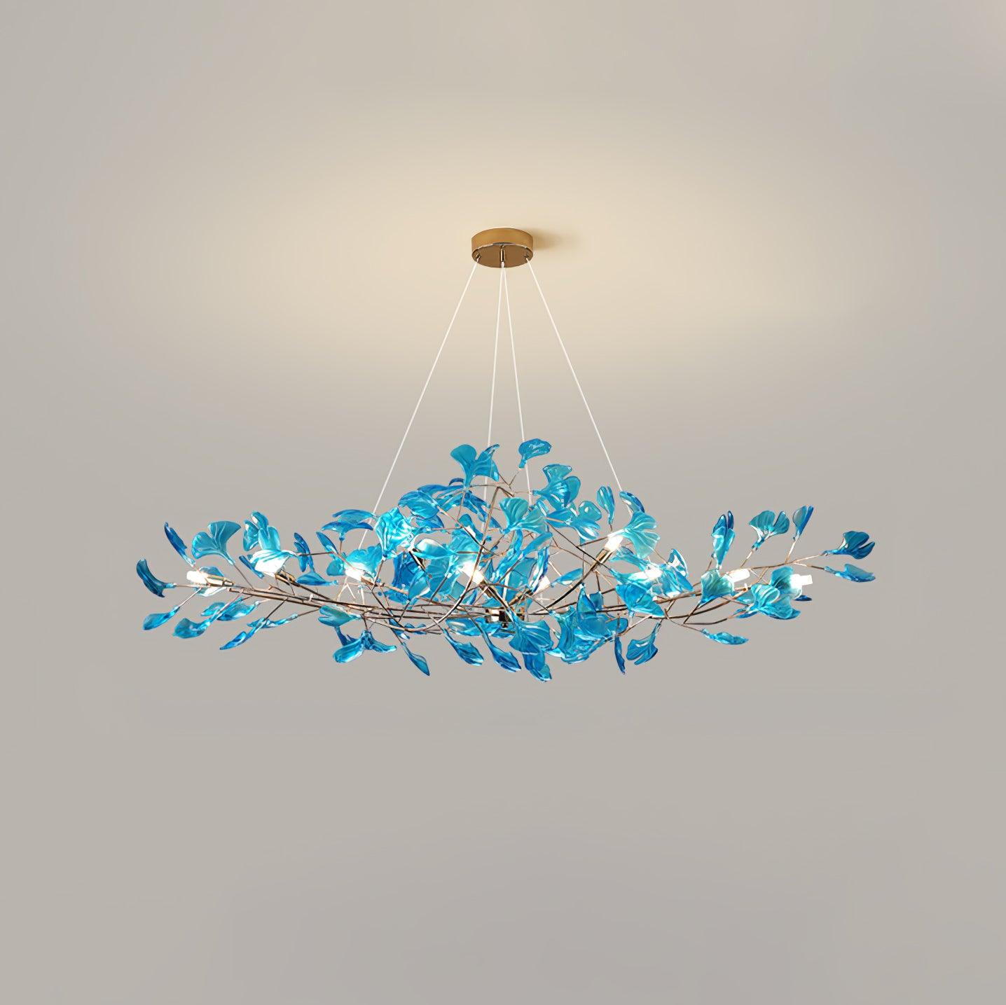 Ginkgo Leaf Acrylic Ceiling Light Lighting Lobby
