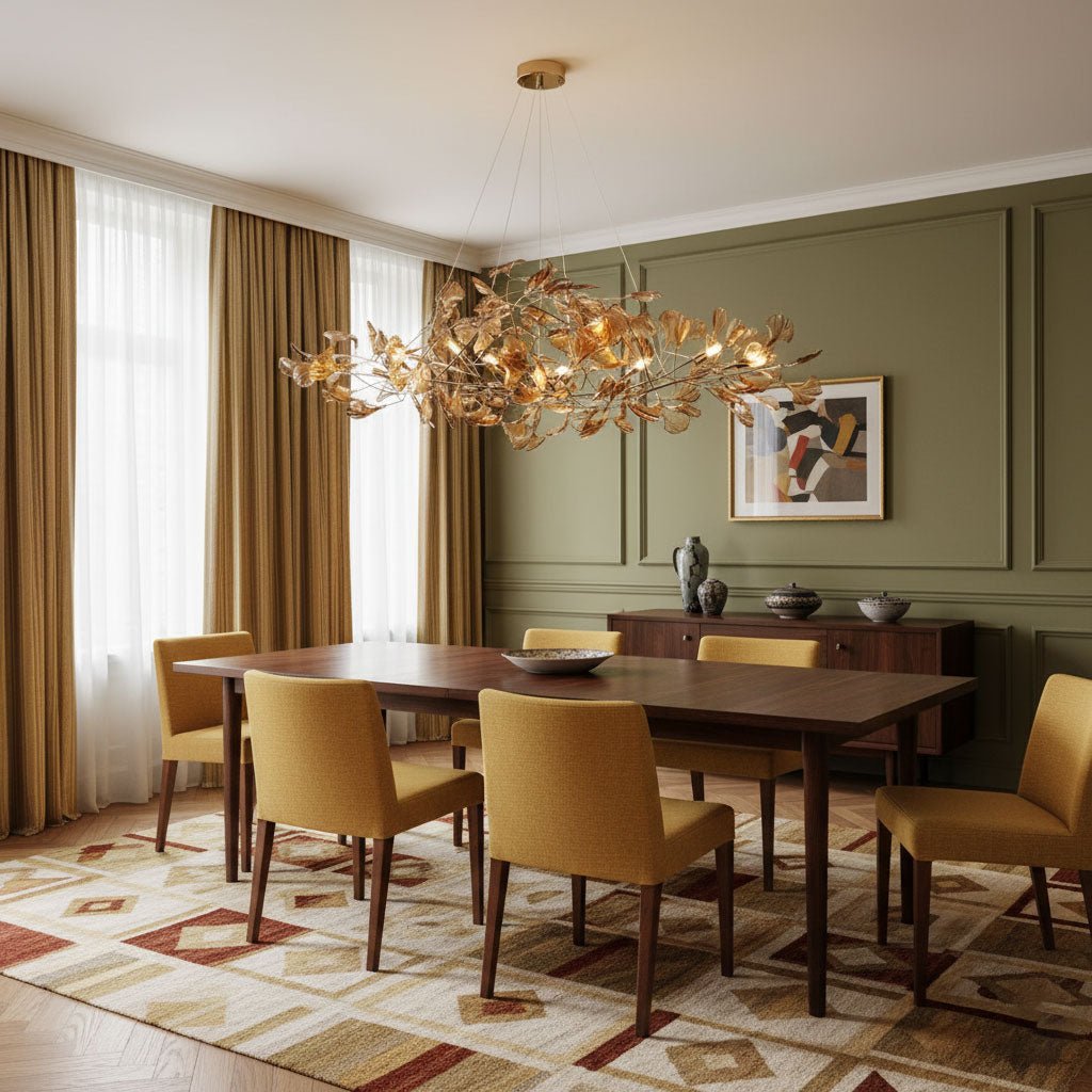 Ginkgo Leaf Acrylic Ceiling Light Lighting Lobby