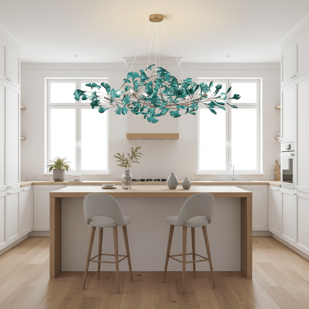 Ginkgo Leaf Acrylic Ceiling Light Lighting Lobby