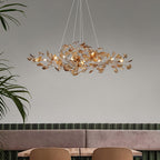 Ginkgo Leaf Acrylic Ceiling Light Lighting Lobby