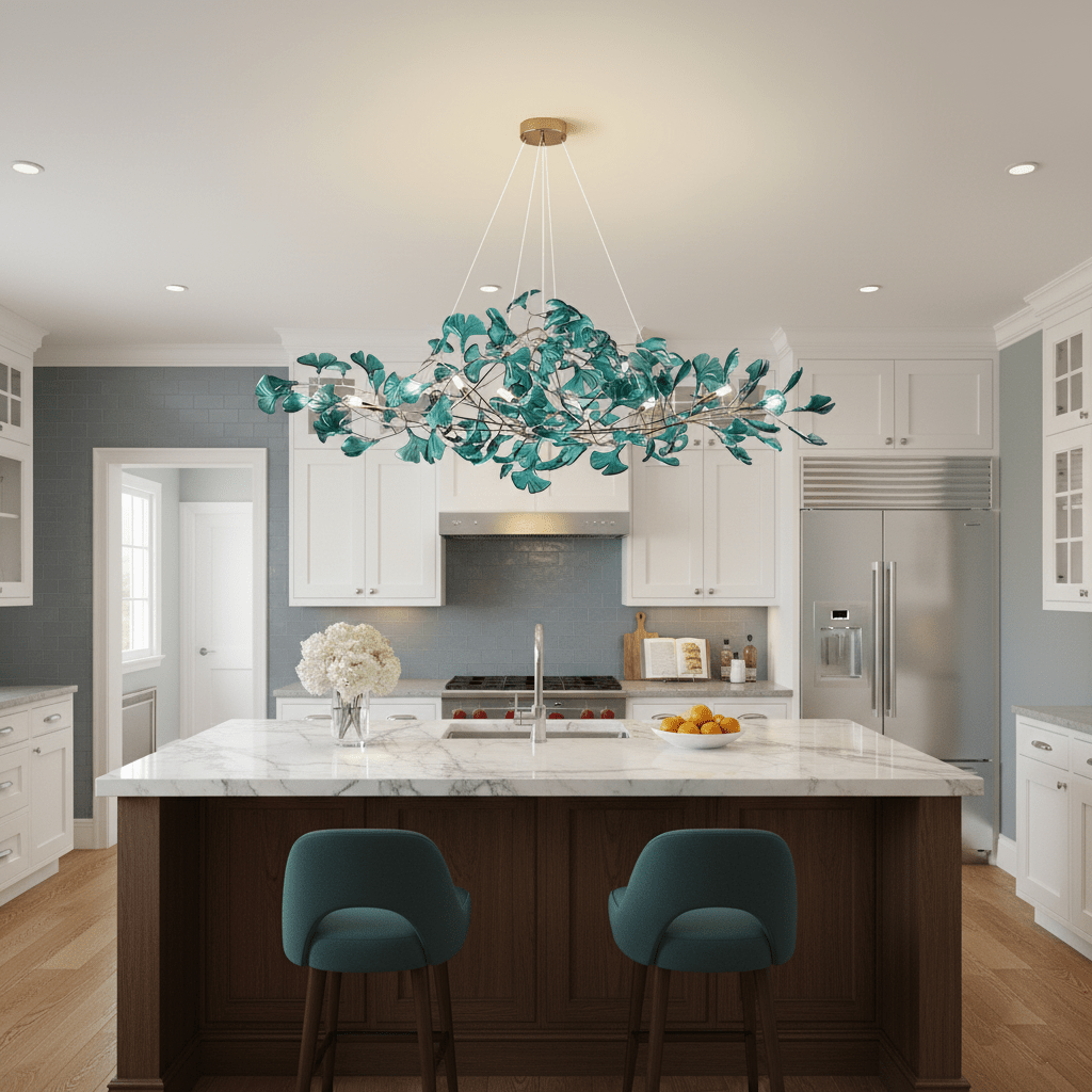 Ginkgo Leaf Acrylic Ceiling Light Lighting Lobby