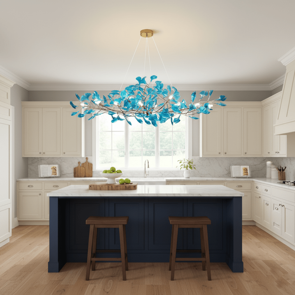 Ginkgo Leaf Acrylic Ceiling Light Lighting Lobby