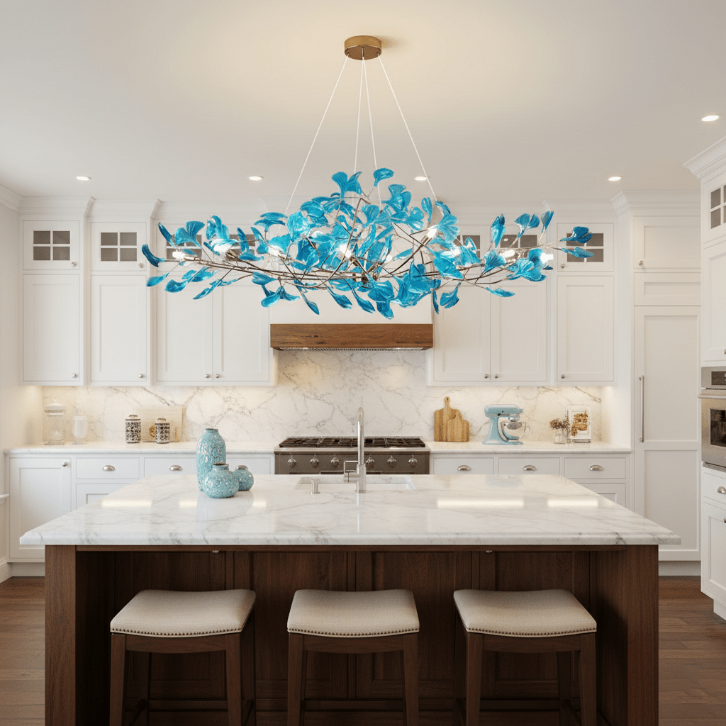 Ginkgo Leaf Acrylic Ceiling Light Lighting Lobby