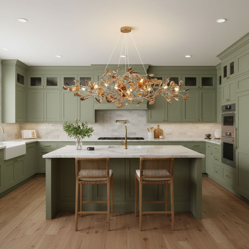 Ginkgo Leaf Acrylic Ceiling Light Lighting Lobby
