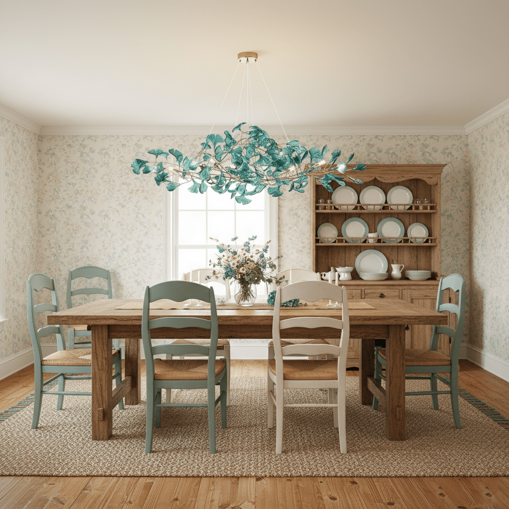 Ginkgo Leaf Acrylic Ceiling Light Lighting Lobby