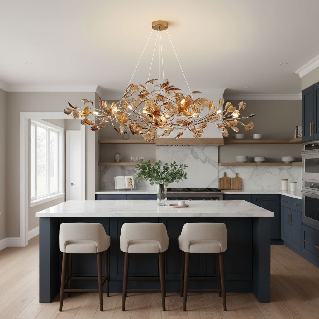 Ginkgo Leaf Acrylic Ceiling Light Lighting Lobby