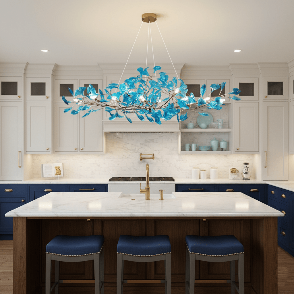 Ginkgo Leaf Acrylic Ceiling Light Lighting Lobby