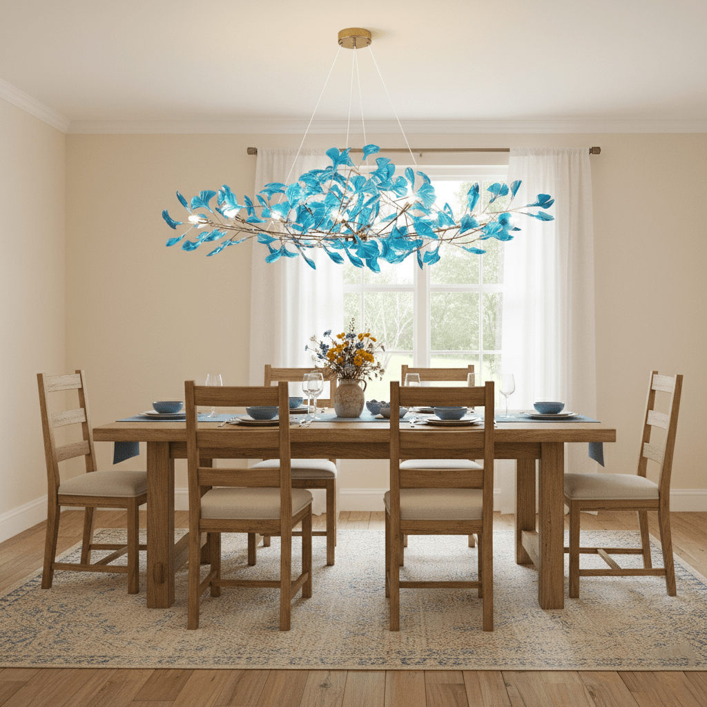 Ginkgo Leaf Acrylic Ceiling Light Lighting Lobby