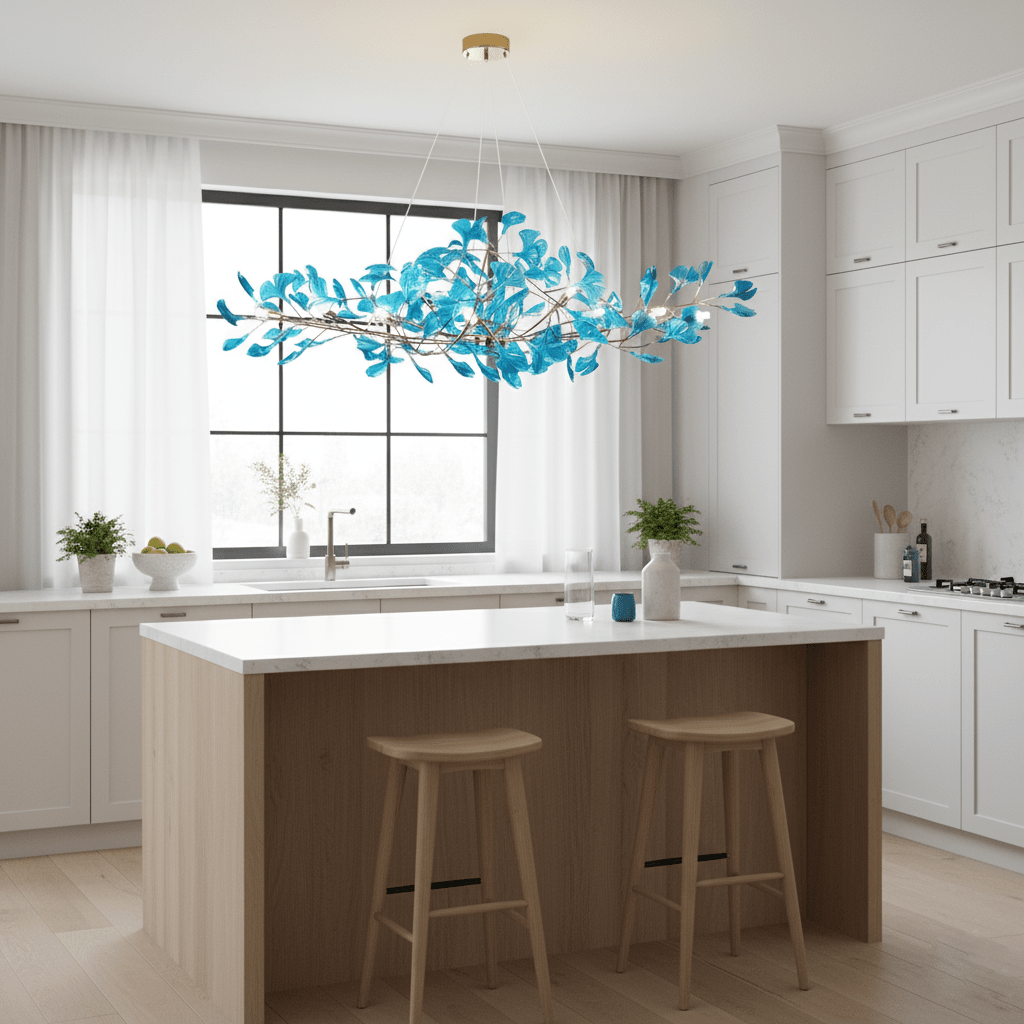 Ginkgo Leaf Acrylic Ceiling Light Lighting Lobby