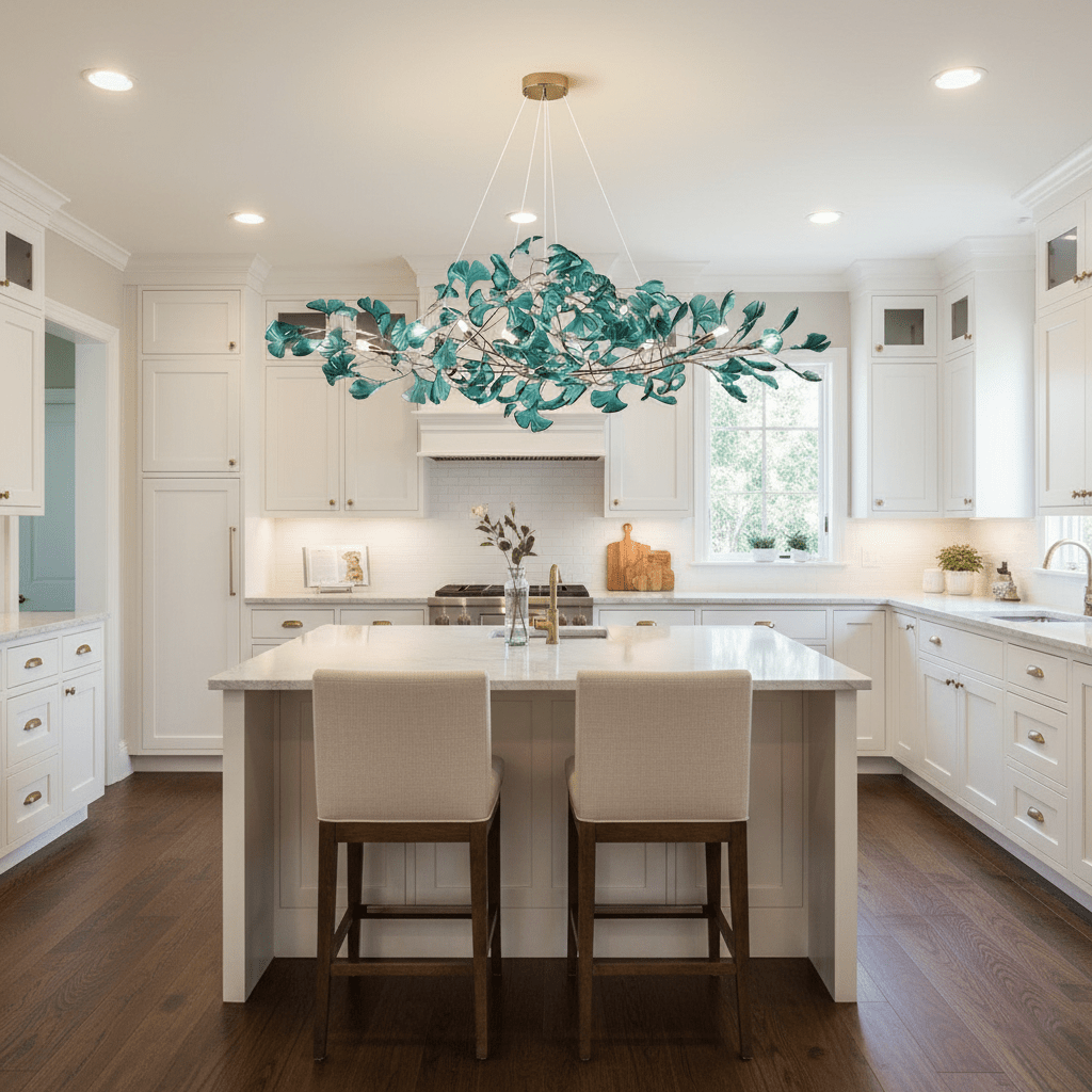 Ginkgo Leaf Acrylic Ceiling Light Lighting Lobby