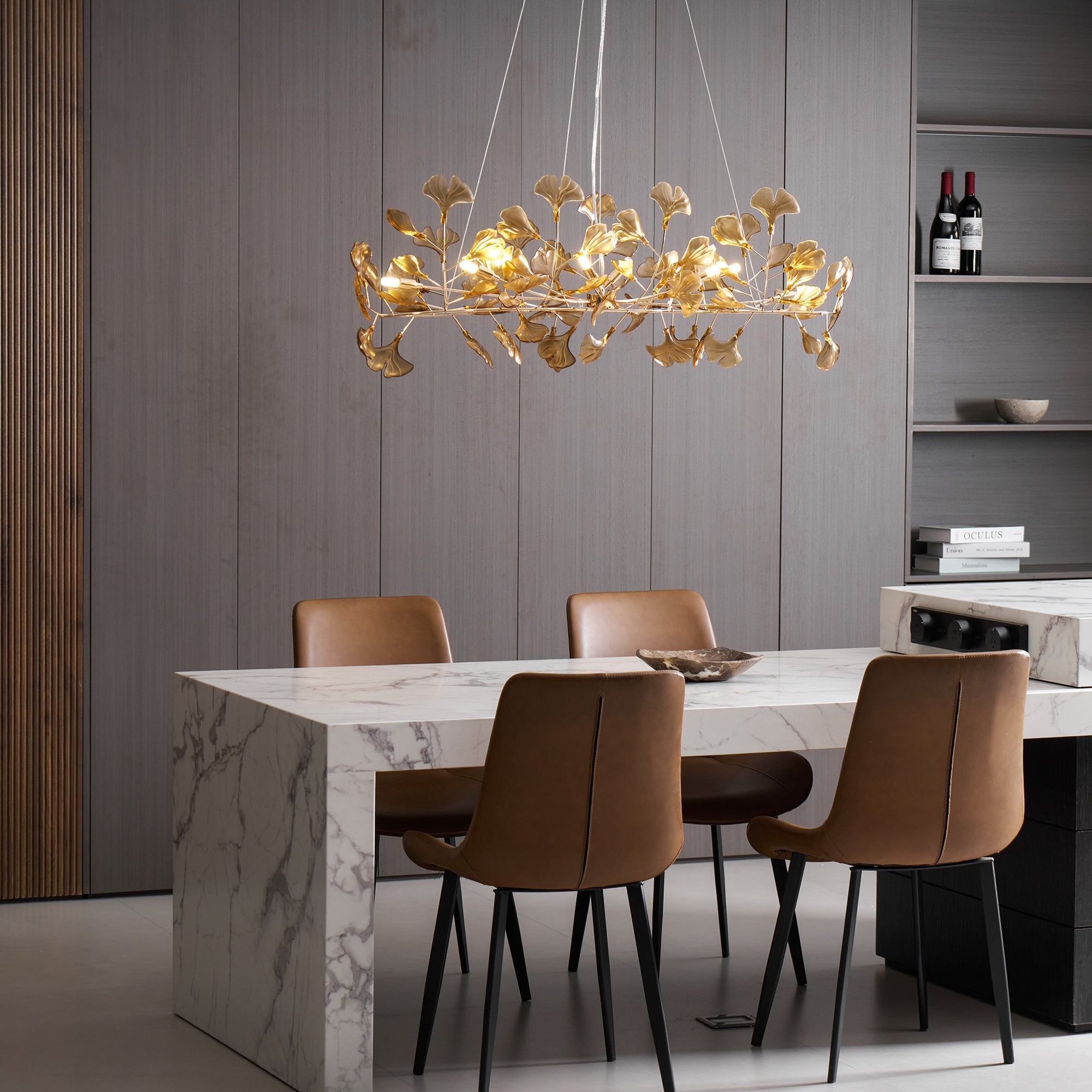 Ginkgo Leaf Acrylic Ceiling Light Lighting Lobby